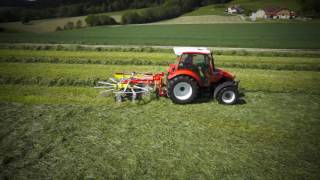 PÖTTINGER TOP rakes with single rotor and twin rotor side swath rakes en [upl. by Adnirod18]