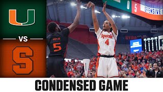 Miami vs Syracuse Condensed Game  202324 ACC Men’s Basketball [upl. by Oilasor]