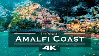 Amalfi Coast Italy 🇮🇹  by drone 4K [upl. by Eimarej]