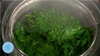 Blanching and Draining Spinach  Martha Stewarts Cooking School  Martha Stewart [upl. by Krishna]