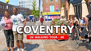 Coventry City Centre England  4K Walking Tour United Kingdom 🇬🇧 [upl. by Soma781]