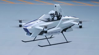 Toyotas SkyDrive  the 1st human piloted quotdronequot is here [upl. by Nagah428]