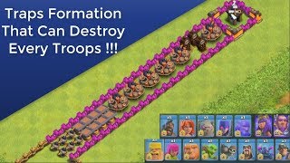 Every Troops VS Traps Formation  Clash of Clans [upl. by Ahsimrac766]