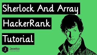 Sherlock and Array HackerRank Solution [upl. by Adnamal469]