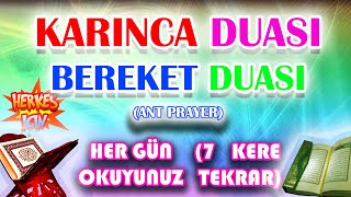 Karınca duası dinle Bereket duası dinle Rızık duası dinle 7 Kere Bol rızık için Herkes için Dua [upl. by Chien364]