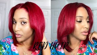 How To Red Hair Without Bleach  LOreal Hicolor HiLights  Kay Monae [upl. by Nysa]