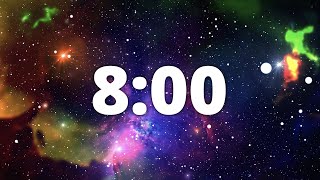 8 Minute Countdown Timer with Alarm and Deep Space Ambient Music  🌠Deep Space Galaxy 🌠 [upl. by Origra]