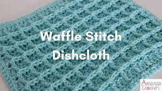 Waffle Stitch Dishcloth Dishcloth Series [upl. by Jillane172]