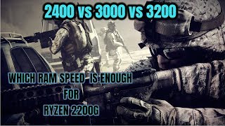 2400 vs 3000 vs 3200 MHz RAM speed test  Ryzen 3 2200g [upl. by Myna]