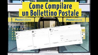 Come Compilare un Bollettino Postale  Tutorial di Compilazione [upl. by Ehcnalb]