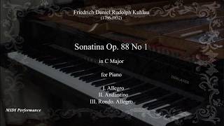 Friedrich Kuhlau Sonatina Op 88 No 1 in C Major for Piano Complete [upl. by Donaghue]