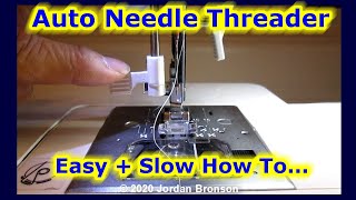 HOW TO USE THE AUTOMATIC NEEDLE THREADER ON A SINGER SEWING MACHINE 2nd Tutorial [upl. by Safoelc]