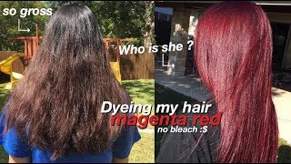 from dark brown hair to red hair   NO BLEACH [upl. by Forcier]