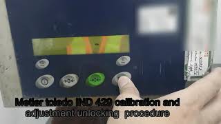 Unlocking Mettler Toledo IND 429 for calibration and adjustment [upl. by Norre]