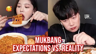 mukbang EXPECTATIONS vs REALITY [upl. by Atiseret]