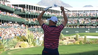 Justin Thomas throws a dart on No 16 at Waste Management [upl. by Burley]