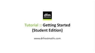 DrFrostMaths Tutorial  Getting Started Student Edition [upl. by Debbi]