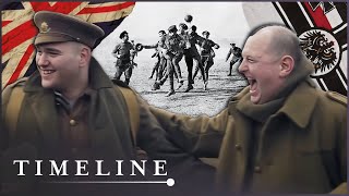 The Frontline Football Match Between Britain And Germany  WW1 Christmas Truce [upl. by Gahl12]