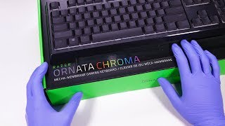 Razer Ornata Chroma keyboard Unboxing  ASMR [upl. by Okram]