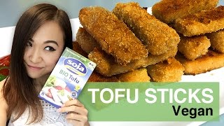 REZEPT gebratene Tofu Sticks Vegan [upl. by Akinajnat]