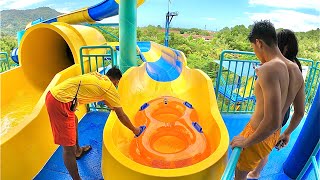 Escape Theme Park in Penang Malaysia Waterslides amp Tubby Racer [upl. by Arline]