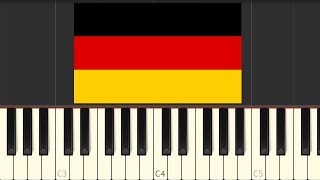 Deutschlandlied  German National Anthem Piano Tutorial Synthesia [upl. by Daigle]