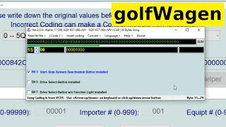 VW Golf 7 BCM central electronic control module long coding [upl. by Wichman]