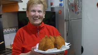 Pasta Grannies enjoys arancini from Catania in Sicily [upl. by Gloria]