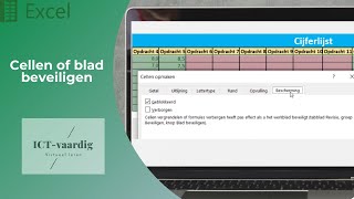 Excel  Cellen of blad beveiligen [upl. by Yoj996]