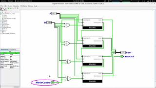 LogisimEvolution 3 The AdderSubtractor Circuit [upl. by Olivier]