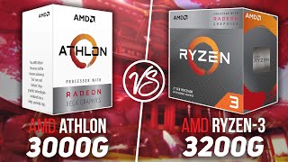 AMD Athlon 3000G VS AMD Ryzen 3 3200G 2021  Vega 3 VS Vega 8 Graphics [upl. by Leirbma]