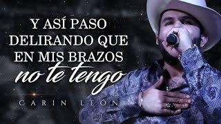 LETRA ¨AMOR PLATÓNICO¨  Carin León Lyric Video [upl. by Llehsal264]