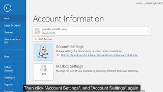 How to change your email password in Outlook 2016 [upl. by Inajar654]