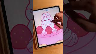 Procreate Drawing Tutorial Strawberry Cake [upl. by Marysa]