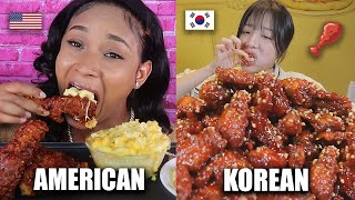 AMERICAN VS KOREAN MUKBANGERS [upl. by Jaquith]