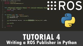 ROS Tutorial 4 Writing a ROS Publisher Python [upl. by Ahsikat]