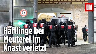 Gefängnismeuterei Polizei stürmt Knast in Thüringen  JVA Untermaßfeld [upl. by Ahsitra523]