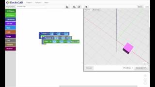 BlocksCAD Training Video Rotation Away from the Origin [upl. by Soluk236]