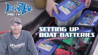 How To Set Up Boat Batteries  Multiple Marine Battery Installation [upl. by Noivaz]