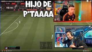 AURONPLAY REACCIONA A 5 MINUTOS DE CABRE0S DE DjMaRiiO EN FIFA 21😂 [upl. by Drahcir430]