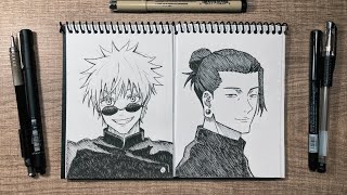 How to Draw Suguru Geto step by step  Jujutsu kaisen [upl. by Euhc]