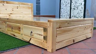 Creative Design – How To Build A Storage Bed with Drawers [upl. by Konstance172]