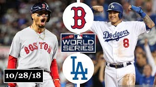 Boston Red Sox vs Los Angeles Dodgers Highlights  World Series Game 5  October 28 2018 [upl. by Icam397]