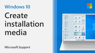 How to Create Installation Media for Windows 10  Microsoft [upl. by Zzabahs]