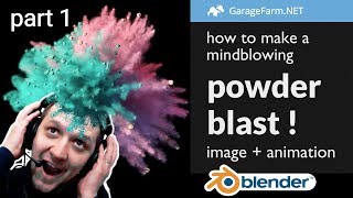 How to make a powder blast simulation in blender PART 1 exploding particles and smoke [upl. by Aivart]