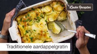 Traditionele aardappelgratin recept  LeukeReceptennl [upl. by Rattan]