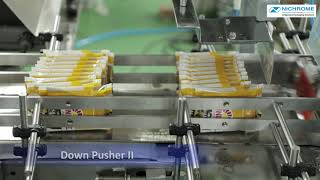 Automatic Pouch Packing System  Bundling and wrapping  Flexiwrap ST [upl. by Aleedis]