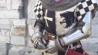 Dressing in late 14th century armour [upl. by Loferski]