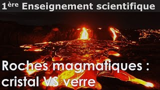 Cristaux  roches magmatiques cristal VS verre  Enseignement scientifique  1ère [upl. by Novej]