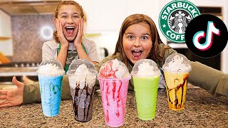 MAKING VIRAL TikTok STARBUCKS DRINKS At HOME  JKrew [upl. by Brucie751]